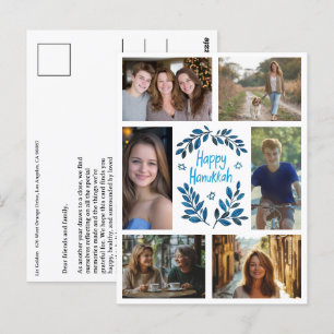 HAPPY HANUKKAH CUSTOM 6 FOTO VAKANTIE BRIEFKAART