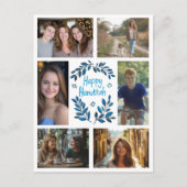 HAPPY HANUKKAH CUSTOM 6 FOTO VAKANTIE BRIEFKAART (Voorkant)