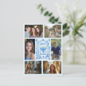 HAPPY HANUKKAH CUSTOM 6 FOTO VAKANTIE BRIEFKAART (Staand voorkant)