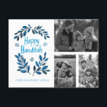 Happy Hanukkah CUSTOM FOTO'S Vakantie Kaart<br><div class="desc">Ik hoop dat je dit vakantieontwerp leuk vindt. Voeg uw eigen foto's en tekst toe aan de voorkant door te klikken op "Deze sjabloon personaliseren". Zorg ervoor dat u uw foto's rangschikt onder de "groep" die de witte rand creëer. Alles is aanpasbaar. Voeg ook tekst aan de achterkant toe en...</div>