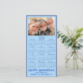 Happy Hanukkah Custom Photo 2026 Calendar Picture Feestdagenkaart (Staand voorkant)
