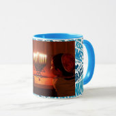 Happy Hanukkah Custom Photo Coffee Cup Mok (Voorkant rechts)