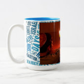 Happy Hanukkah Custom Photo Coffee Cup Tweekleurige Koffiemok (Links)