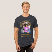 HAPPY HANUKKAH Custom Photo FUNCLE Tri-Blend Shirt (Voorkant volledig)