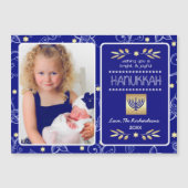 Happy Hanukkah. Custom Photo Magnetic Kaart (Voorkant)