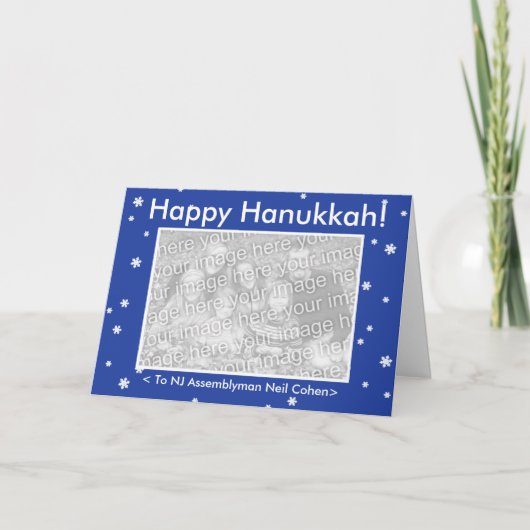 HAPPY HANUKKAH! Customizable My Dog Votes Card Feestdagen Kaart (Voorkant)