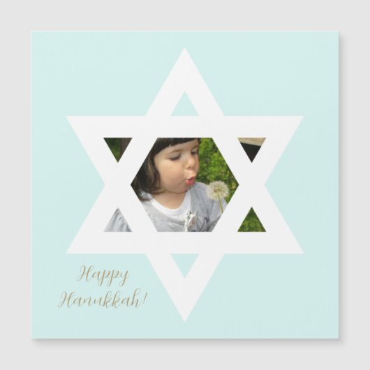 Happy Hanukkah Cute Child Foto (Voorkant)
