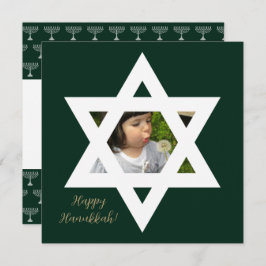 Happy Hanukkah Cute Photo Kaart