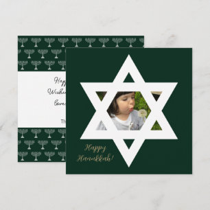 Happy Hanukkah Cute Photo Kaart