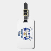 Happy Hanukkah Dancing Dreidels Jelly Doughnut Bagagelabel (Voorkant verticaal)