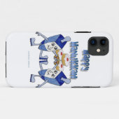 Happy Hanukkah Dancing Dreidels Jelly Doughnut Case-Mate iPhone Case (Achterkant (horizontaal))