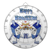 Happy Hanukkah Dancing Dreidels Jelly Doughnut Dartbord (Voorkant)