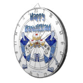 Happy Hanukkah Dancing Dreidels Jelly Doughnut Dartbord (Voorkant Rechts)