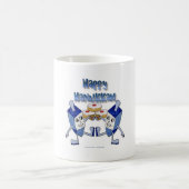 Happy Hanukkah Dancing Dreidels Jelly Doughnut Koffiemok (Center)