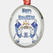 Happy Hanukkah Dancing Dreidels Jelly Doughnut Metalen Ornament (Links)