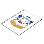 Happy Hanukkah Dancing Dreidels Jelly Doughnut Notitieboek (Linkerzijde)