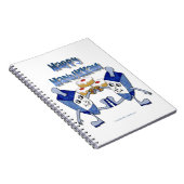 Happy Hanukkah Dancing Dreidels Jelly Doughnut Notitieboek (Rechterzijde)