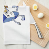 Happy Hanukkah Dancing Dreidels Jelly Doughnut Theedoek (Quarter Fold)