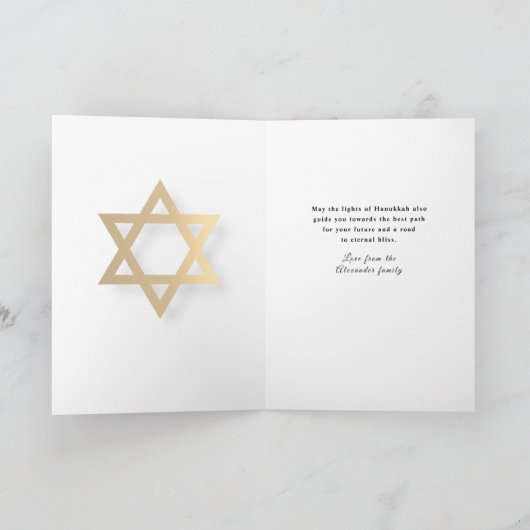 Happy Hanukkah decoratieve menorah Star van David Kaart (Binnen)