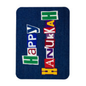 Happy Hanukkah Denim Magneet (Verticaal)