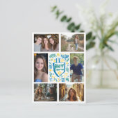 HAPPY HANUKKAH Doodle CUSTOM 6 FOTO Vakantie Briefkaart (Staand voorkant)