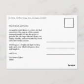 HAPPY HANUKKAH Doodle CUSTOM 6 FOTO Vakantie Briefkaart (Achterkant)