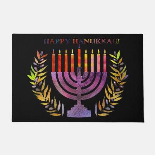 Happy Hanukkah Doormat Deurmat (Voorkant)