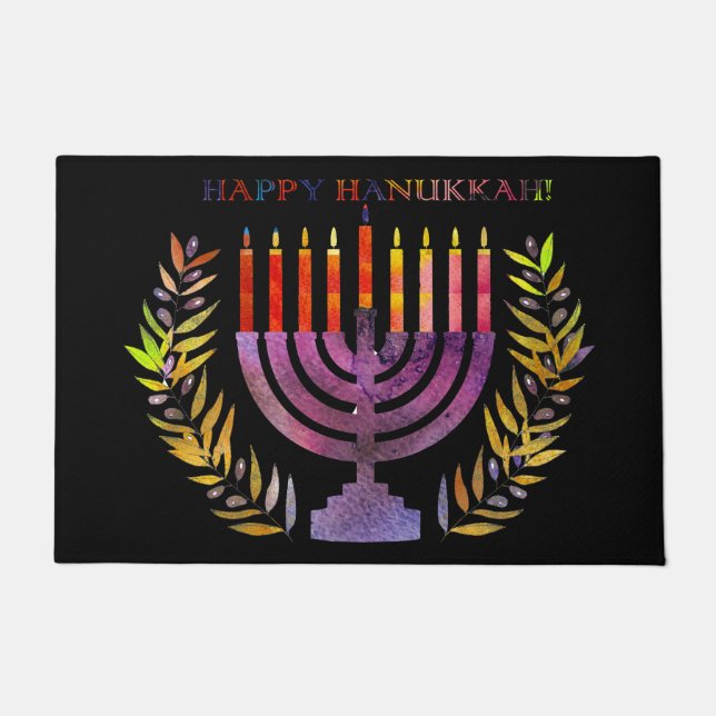 Happy Hanukkah Doormat Deurmat (Voorkant)