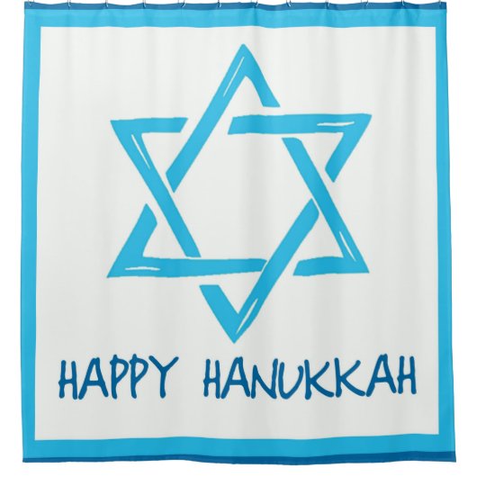 Happy Hanukkah Douchegordijn (Voorkant)