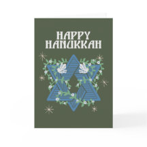 Happy Hanukkah Doves of Peace Star van David