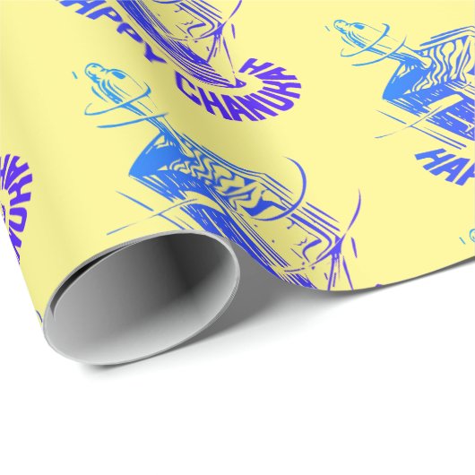 Happy Hanukkah dreidel Cadeaupapier (Rol Hoek)