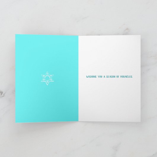 Happy Hanukkah Dreidel Feestdagen Kaart (Binnen)