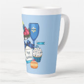 Happy Hanukkah - Dreidel - Ster van David Latte Mok (Rechterhoek)