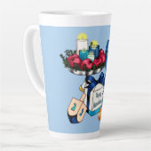 Happy Hanukkah - Dreidel - Ster van David Latte Mok (Linkerhoek)