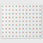 Happy Hanukkah Dreidels en Stars Cadeaupapier (Vlak)
