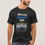 Happy Hanukkah Dreidels Joods-Chanohpartij Kand T-shirt<br><div class="desc">Happy Hanukkah Dreidels Jewish Chanukah Party Candle.</div>