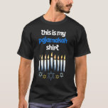 Happy Hanukkah Dreidels Joods-Chanohpartij Kand T-shirt<br><div class="desc">Gelukkige Chanoeka Dreidels Joodse Chanoeka feestkaars</div>