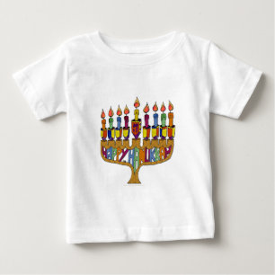 Happy Hanukkah Dreidels Menorah