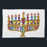 Happy Hanukkah Dreidels Menorah Theedoek<br><div class="desc">Je bekijkt het Lee Hiller Design Collectie. Apparel, Gifts & Collectibles Lee Hiller Photography of Digital Art Collectie. Je kunt haar Natuur fotografie uitzichten op http://HikeOurPlanet.com/ en haar wandelende blog volgen in Hot Springs National Park.</div>