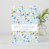 Happy Hanukkah Driedel Waterverf boomvrije Kaart (Staand voorkant)