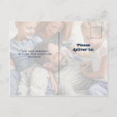 Happy Hanukkah | Eenvoudige Boho-fotobedekking Feestdagenkaart (Achterkant)