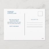 Happy Hanukkah | Eenvoudige en moderne kaarsengroe Feestdagenkaart (Achterkant)