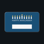 Happy Hanukkah | Eenvoudige en moderne kaarsengroe Plaatskaartje<br><div class="desc">Dit is een eenvoudig,  minimalistisch en modern ontwerp van de Menorah- of tempelkandelaars.</div>