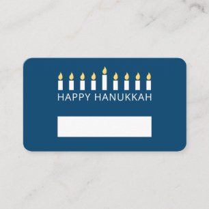 Happy Hanukkah Eenvoudige en moderne kaarsengroe Plaatskaartje