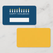Happy Hanukkah | Eenvoudige en moderne kaarsengroe Plaatskaartje (Voorkant / Achterkant)