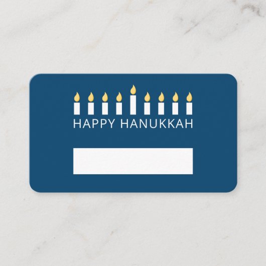 Happy Hanukkah | Eenvoudige en moderne kaarsengroe Plaatskaartje (Voorkant)