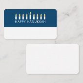 Happy Hanukkah | Eenvoudige en moderne kaarsengroe Plaatskaartje (Voorkant / Achterkant)
