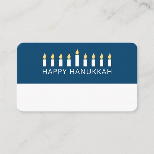 Happy Hanukkah | Eenvoudige en moderne kaarsengroe Plaatskaartje (Voorkant)