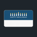 Happy Hanukkah | Eenvoudige en moderne kaarsengroe Plaatskaartje<br><div class="desc">Dit is een eenvoudig,  minimalistisch en modern ontwerp van de Menorah- of tempelkandelaars.</div>