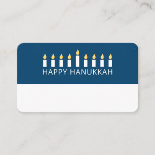 Happy Hanukkah   Eenvoudige en moderne kaarsengroe Plaatskaartje
